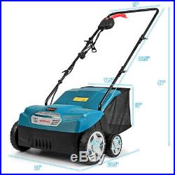 10Amp 13 Electric 4-Position Lawn Dethatcher/ Scarifier 1400W withCollection Bag