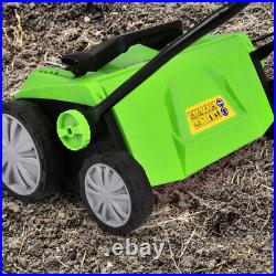 13Amp Corded Scarifier 15 Electric Lawn Dethatcher with50L Collection Bag Green