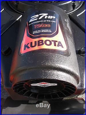 13 Kubota ZG127E, 27 hp. Gas, 54 deck, zero turn mower NICE
