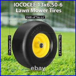 13x6.50-6 Flat Free Tire for Commercial Grade Lawn with 3/4 1/2 5/8 Bearing