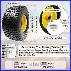 15x6.5-6(Fits 15x6-6 model) Flat Free Lawn Mower Tires