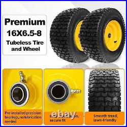 16x6.50-8 Tubeless Lawn Mower Front Tire and Wheel Replacement for John Deere
