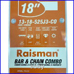 18 Chainsaw Bar And Chain Fits Stihl 025 Ms250 Ms230.325 X 063x 68 DL Chain