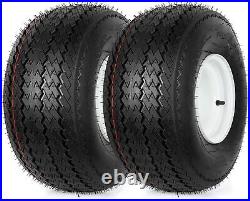 18x8.50-8 Lawn Mower Tires with Rim, 4 Ply Tubeless Tractor Turf Tire, Set of 2