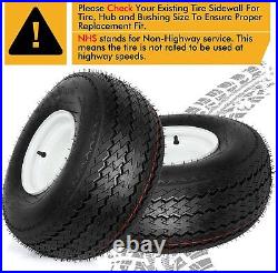 18x8.50-8 Lawn Mower Tires with Rim, 4 Ply Tubeless Tractor Turf Tire, Set of 2