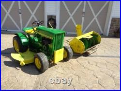1967 John Deere 112 with Hydro Lift. 48 Mower & Snow Thrower. Show Tractor