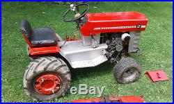 1972 Massey Ferguson 12 MF12 Garden Tractor with Deck Snow Plow