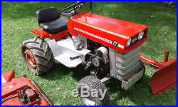 1972 Massey Ferguson 12 MF12 Garden Tractor with Deck Snow Plow
