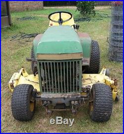 1985 John Deere 420 Garden Tractor With A 20 HP Onan Engine And A 60 Mower