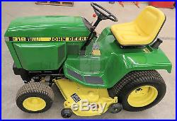 1987 John Deere 318 Riding Lawn & Garden Tractor / Mower with 46 Deck