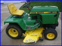 1988 john deere 318 Lawn and Garden Tractor-46 mower Deck