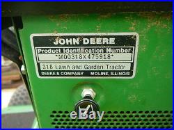 1988 john deere 318 Lawn and Garden Tractor-46 mower Deck