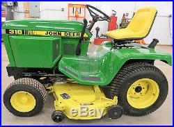 1992 John Deere 318 Riding Lawn & Garden Tractor / Mower with 50 Deck