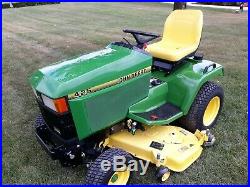 1994 JOHN DEERE 425 garden tractor pwr steer hyd lift 54 mower deck used 556 hr