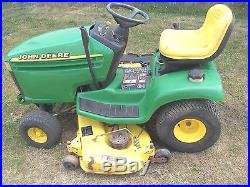 2000 JOHN DEERE LX288 LAWN TRACTOR WITH BAGGER AND 54 INCH MOWER DECK
