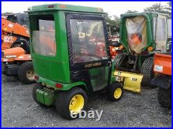 2001 John Deere 345 20hp lawn tractor with 48 front blade and soft cab