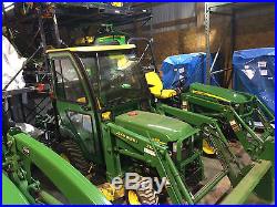 2004 JOHN DEERE 2210 Tractor Curtis Cab Heater 210 Loader 62C Deck # 121485