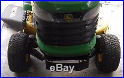 2007 John Deere X304 Lawn Garden Tractor Mower with Seed Spreader Sweeper & Cart