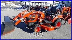 2013 KIOTI CS2410 COMPACT TRACTOR LOADER 60 mower 24 HP 4x4 hst used 346 HRS