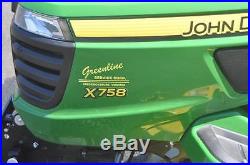 2015 John Deere X758 Lawn Tractor Hydrostatic 4x4 Diesel 42Hrs 60 Deck Warranty