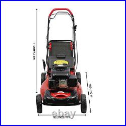 20.5 in. 140cc High Wheel RWD Gas Walk Behind Self Propelled Lawn Mower 1.6L USA