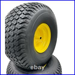 20x10.00-8 Lawn Mower Wheels Super Turf Tread Set 3/4 Inch Axle