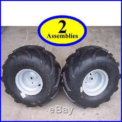 20x10.00-8 TIREs RIMs WHEELs ASSEMBLY Garden Tractor Riding Mower 3/4 Shaft P28