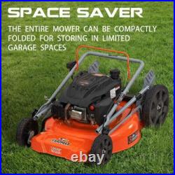 21 in. 170cc 3-in-1 Gas Walk Behind Push Lawn Mower with High Rear Wheels