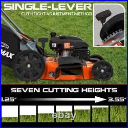 21 in. 170cc 3-in-1 Gas Walk Behind Push Lawn Mower with High Rear Wheels