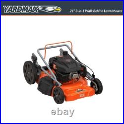21 in. 170cc 3-in-1 Gas Walk Behind Push Lawn Mower with High Rear Wheels