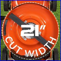 21 in. 170cc 3-in-1 Gas Walk Behind Push Lawn Mower with High Rear Wheels