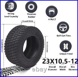 23x10.50-12 Lawn Mower Tire & Tractor Turf Tire & Garden Tire 4PR Rated Tubeless