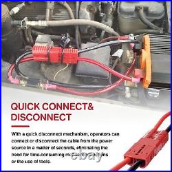 24FT Quick Disconnect Winch Power Cable, 2 AWG 2 Gauge Wiring For Winch Trailer
