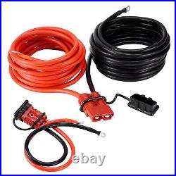 24FT Quick Disconnect Winch Power Cable, 2 AWG 2 Gauge Wiring For Winch Trailer