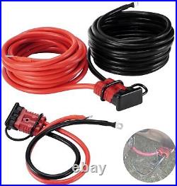 24FT Quick Disconnect Winch Power Cable, 2 AWG 2 Gauge Wiring For Winch Trailer