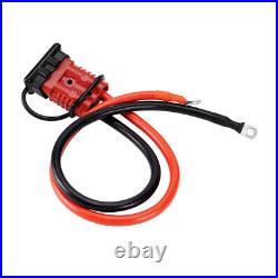 24 FT Quick Disconnect Winch Power Cable, 4 Gauge 4 AWG Wiring For Winch Trailer