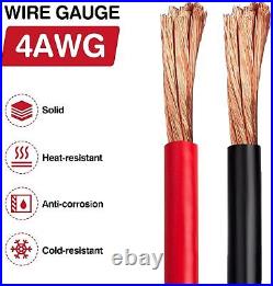 24 FT Quick Disconnect Winch Power Cable, 4 Gauge 4 AWG Wiring for Winch Trailer