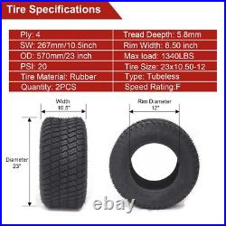 2PCS 23x10.50-12 Lawn & Garden Mower Turf Tires 23-10.50-12 23x10.5x12 4PR Tires