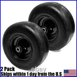2PK Flat Free Puncture Proof 13x5x6 13x5.00-6 Black Wheel Assembly fits Exmark
