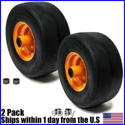 2PK Flat Free Wheel Assembly for Scag 9278 483050 482504 13 x 6.50-6 13x6.5x6