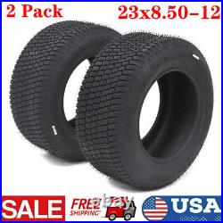 2Pcs 23x8.50-12 Lawn Mower Garden Tractor Turf Tires 4 Ply 23x8.50-12 23x8.50x12