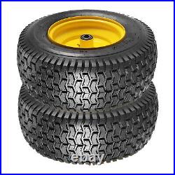 2Set 20x8.00-8 20x8-8 Lawn Mower Tires with Rims Lawn Tractor Turf Tires 4 Ply