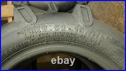 2 18X8.50-10 4P OTR Lawn Trac Tires Lug R-1 R1 PAIR AG 18x8.5-10 FREE SHIPPING