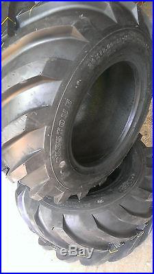 2 26x12.00-12 Deestone 8P Super Lug Tires PAIR AG DS5324 26X12-12 26/12-12