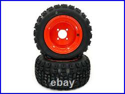 (2) All Terrain Front Wheel Assemblies 18x8.50-10 Fits Kubota BX2360 BX2370