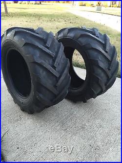 (2) New 23x10.50-12 Deestone 6 Ply SuperLug Lawn Mower Garden Tractor Tires