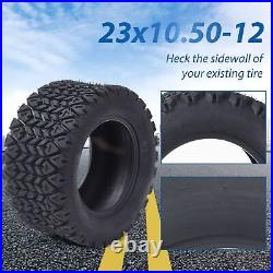 2 New 23x10.50-12 Tires Golf Cart Lawn Mower Tractor Turf Tire 4 Ply 23x10.5-12