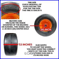 (2) New Flat Free Wheels For Scag 483050 482504 9278 13 X 6.50-6 13x6.50x6
