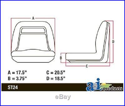 (2) New HIGH BACK Seats John Deere Gator XUV 850D / 4x2 HPX / 4x4 HPX / 6x4