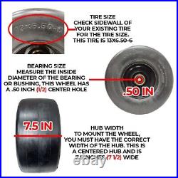 (2) No Flat Wheel Assy 13x6.50-6 Fits Hustler X One Super Z 607964 789537